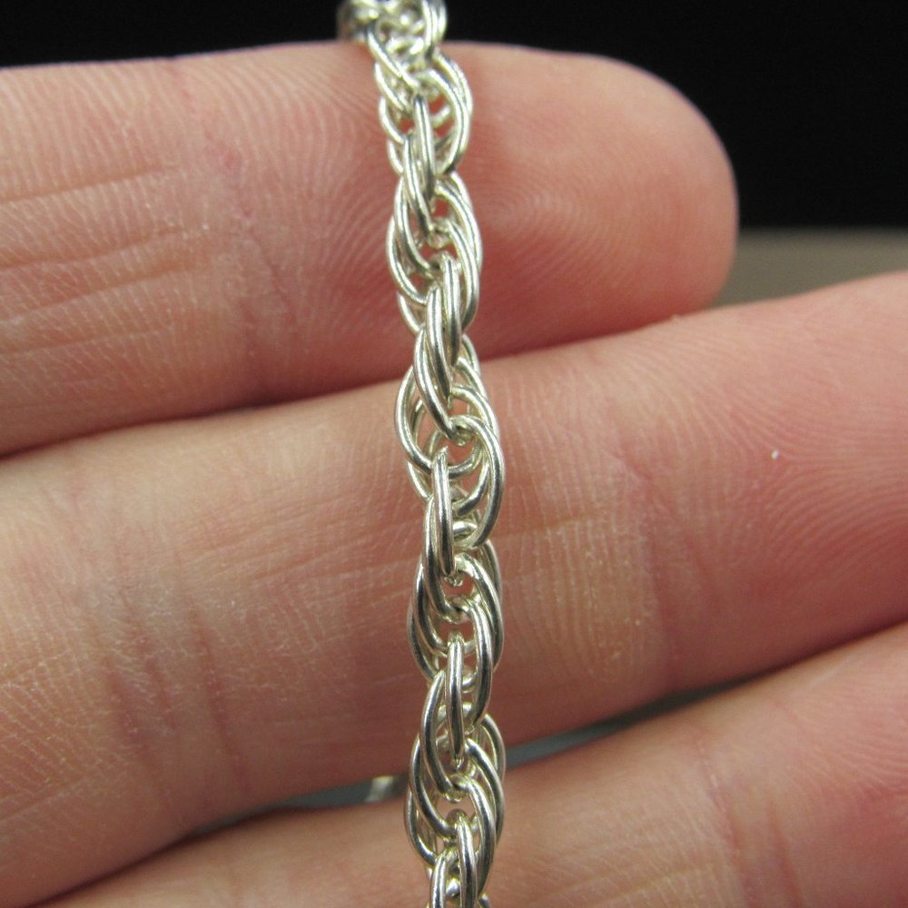 7 Inch Sterling Silver Braid Chain Bracelet